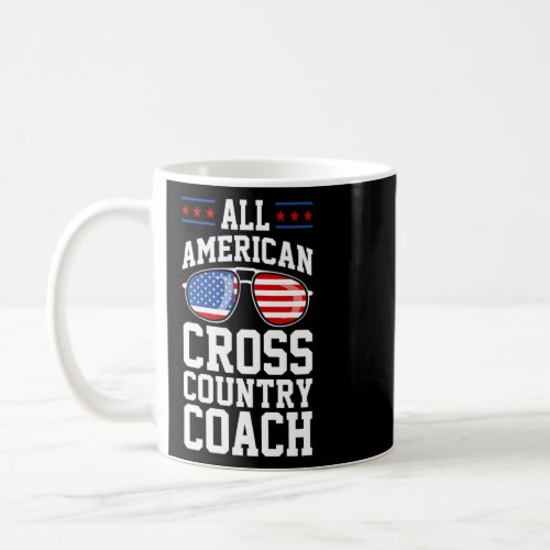 All American Cross Country Coach Patriotic XC 4th  Coffee Mug
