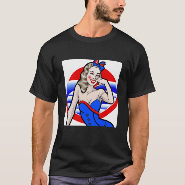 All American Cutie Independence day July 4 Patriot T-Shirt (Front)