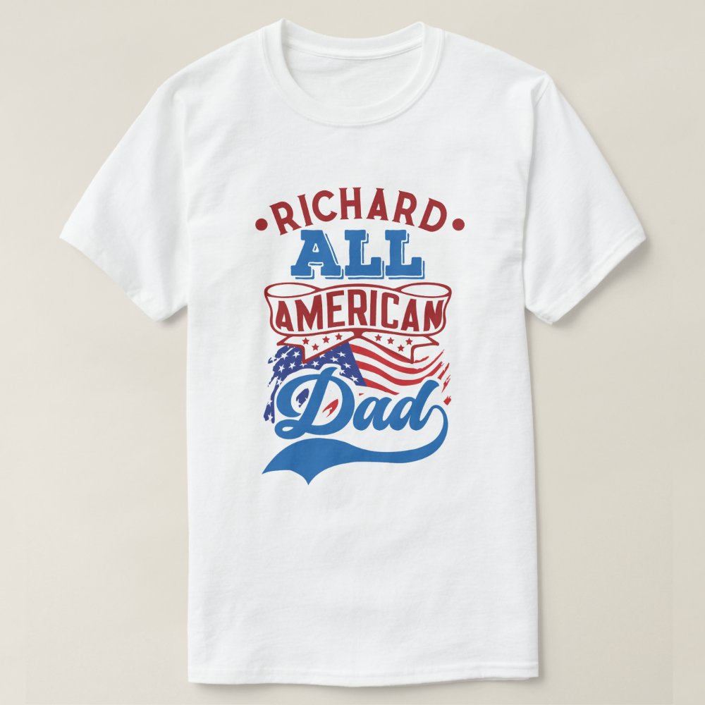 All american dad 4th july patriotic family reunion Personalized T-Shirt