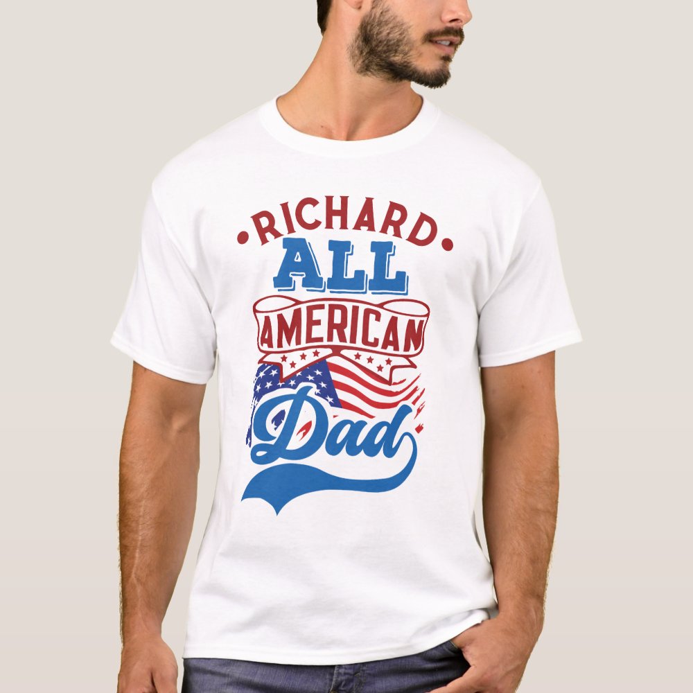 All american dad 4th july patriotic family reunion Personalized T-Shirt