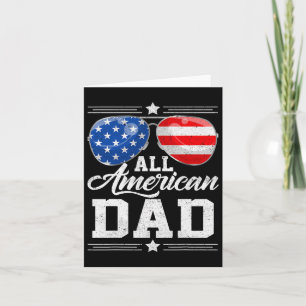 All American Dad 4th Of July Father's Day Sungles  Card