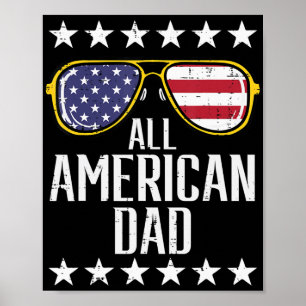 All American Dad 4th Of July Memorial Day Matching Poster