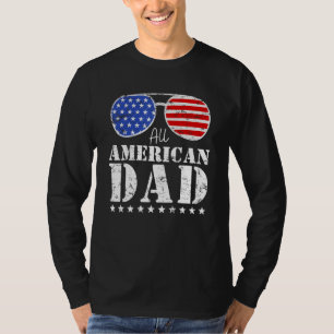 All American Dad Matching Family 4th of July USA S T-Shirt