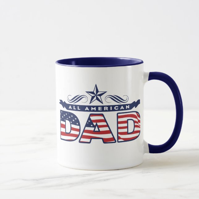 All american dad USA patriotic men's coffee mug (Right)