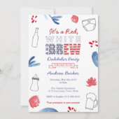 All-American Dadchelor Party or Daddy Baby Shower Invitation (Front)