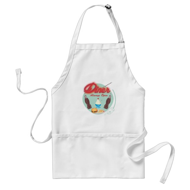 All American Diner Restaurant Adult Apron (Front)
