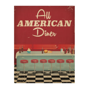 All American Diner Retro Poster