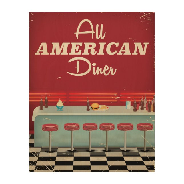 All American Diner Retro Poster (Front)
