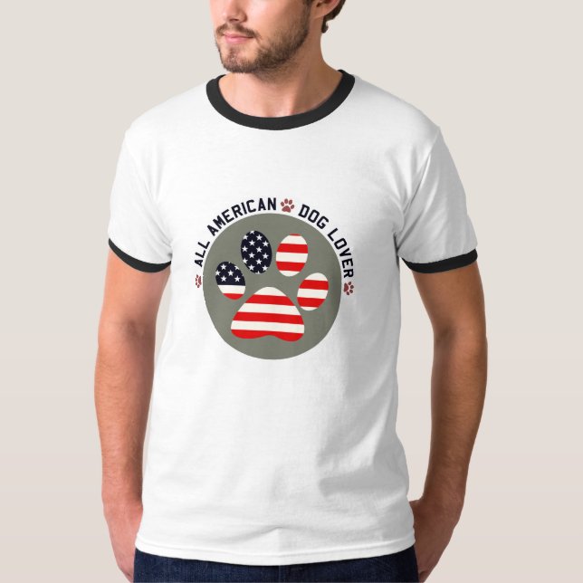 all american dog lover T-Shirt (Front)