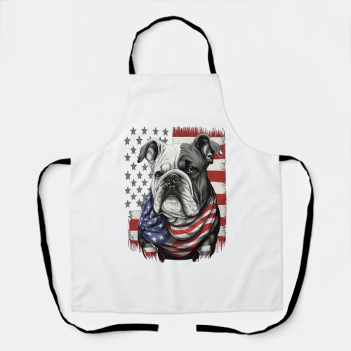 ALL AMERICAN DOG_lovers english bulldog  Apron