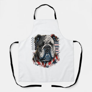 ALL AMERICAN DOG-lovers english bulldog  Apron