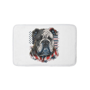 ALL AMERICAN DOG-lovers english bulldog Bath Mat