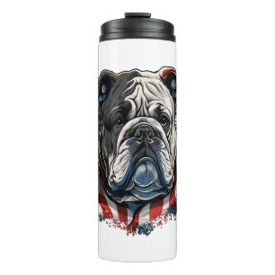ALL AMERICAN DOG-lovers english bulldog Thermal Tumbler