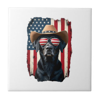 ALL AMERICAN DOG-lovers pit bull  (1) Ceramic Tile