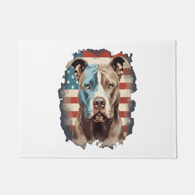 ALL AMERICAN DOG-lovers pit bull 1 Doormat (Front)