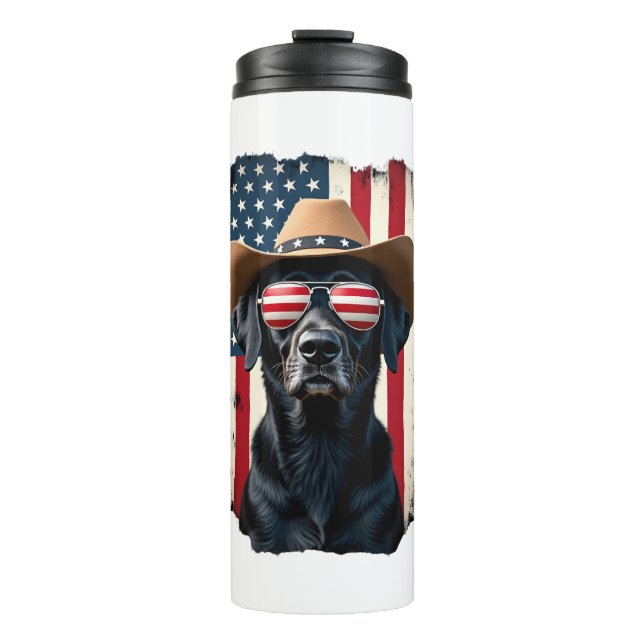 ALL AMERICAN DOG-lovers pit bull  (1) Thermal Tumbler (Front)