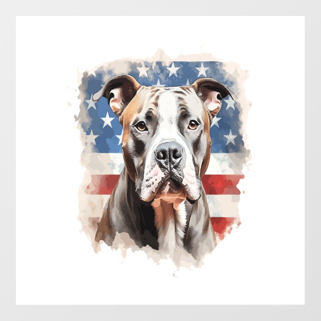 ALL AMERICAN DOG-lovers pit bull  Floor Decals (Front)