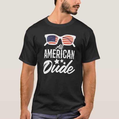 All American Dude 4th Of July Family Matching Sung T_Shirt