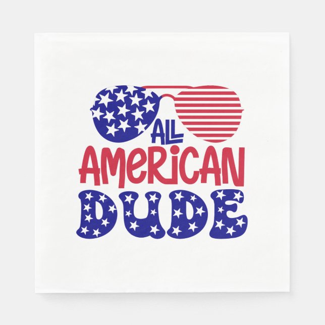 All American Dude  Napkins (Front)