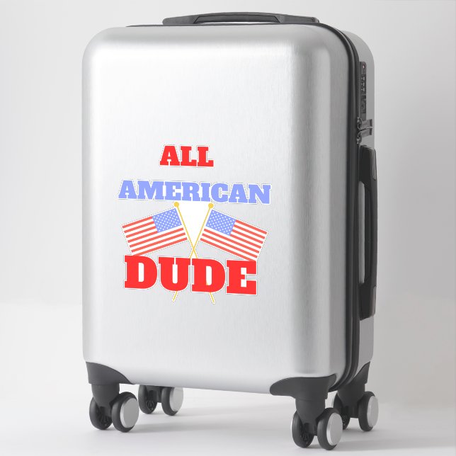 ALL AMERICAN DUDE STICKER (Suitcase)