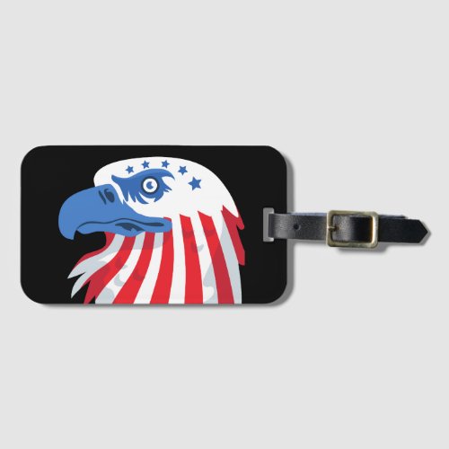 All American Eagle and Flag Luggage Tag
