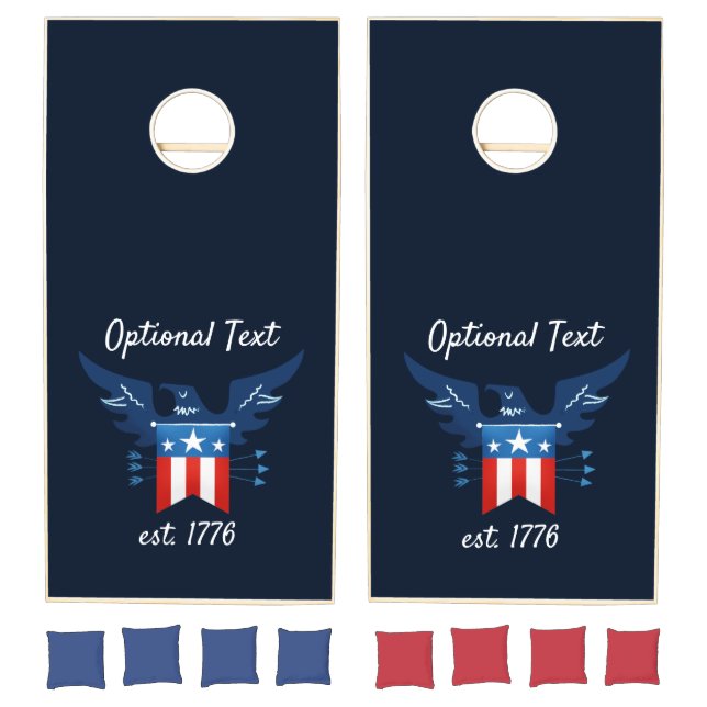 All American Eagle & Flag Patriotic Cornhole Set (Set)