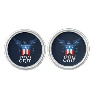 All American Eagle & Flag Patriotic Cufflinks