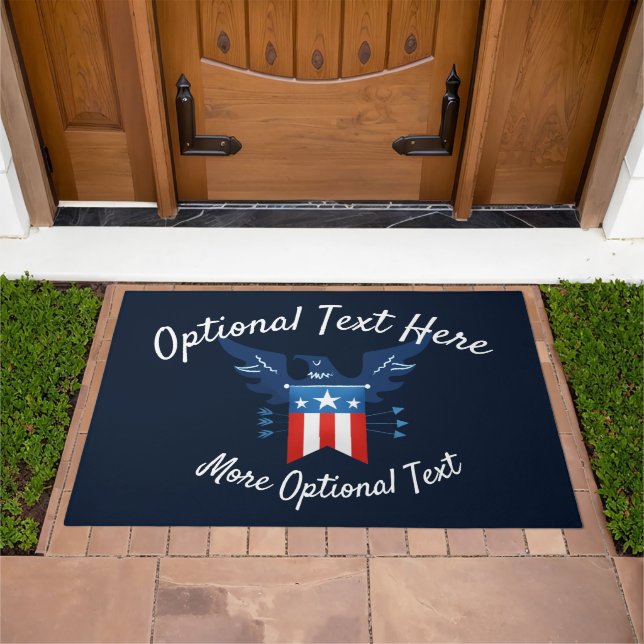 All American Eagle & Flag Patriotic Doormat (Outdoor)