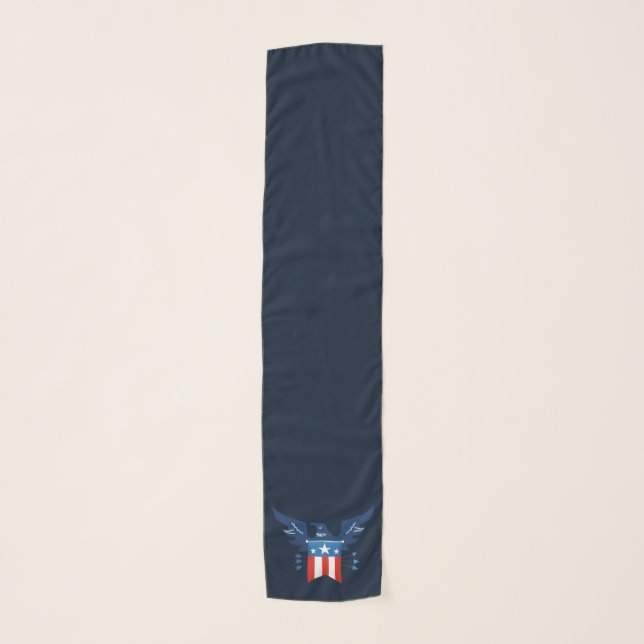 All American Eagle & Flag Patriotic Scarf (Front)