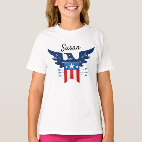 All American Eagle  Flag Patriotic T_Shirt