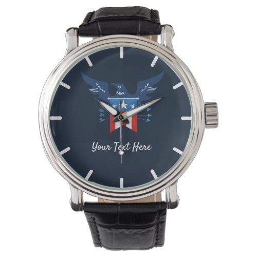 All American Eagle  Flag Patriotic Watch