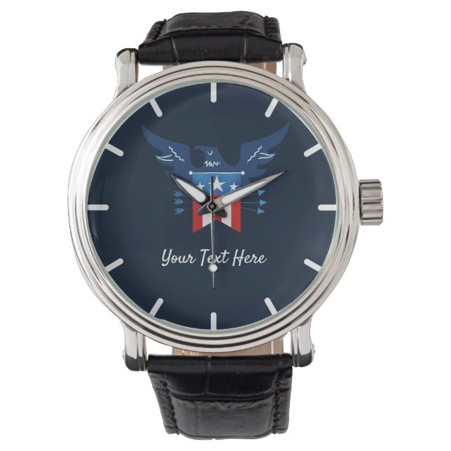 All American Eagle & Flag Patriotic Watch (Front)