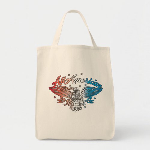 All_American Eagle Pilot Wife Motorcycle Logo Tote Bag