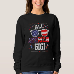 All American Gigi 4th of July US Flag Sunglasses F Sweatshirt