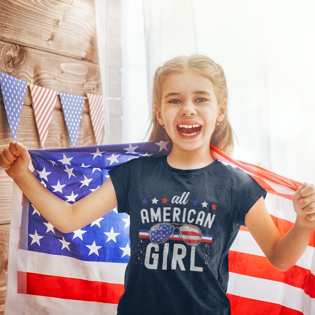 All American Girl 4th July T-Shirt (Creator Uploaded)
