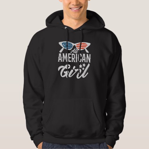 All American Girl 4th Of July Family Matching Sung Hoodie