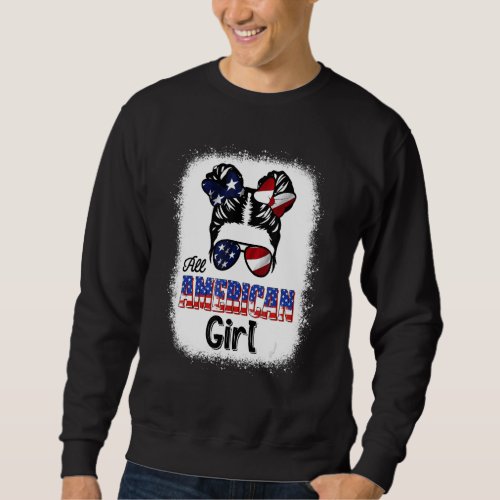 All American Girl 4th Of July Patriotic Boys Kids  Sweatshirt