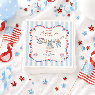 All American Girl Baby Shower Napkins