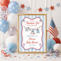 All American Girl Baby Shower Welcome