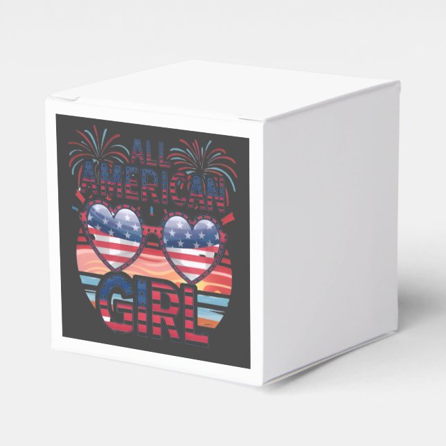 All American girl  Favor Boxes (Front Side)