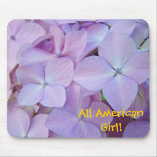 All American Girl! mousepad Purple Hydrangeas