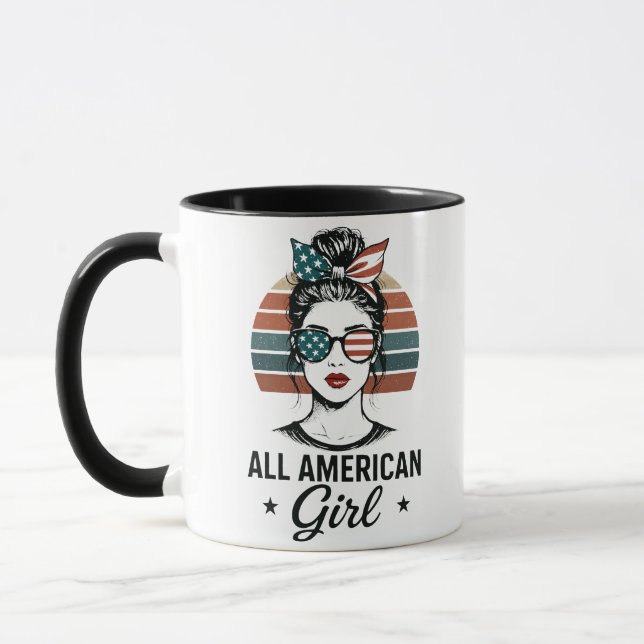 All American Girl Patriotic Mug (Left)