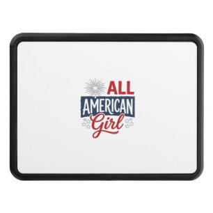 All American Girl Patriotic Vintage Shirt Design_1 Hitch Cover