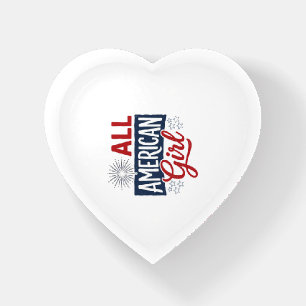 All American Girl Patriotic Vintage Shirt Design_1 Paperweight