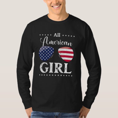 All American Girl USA 4th of July Family Matching  T_Shirt