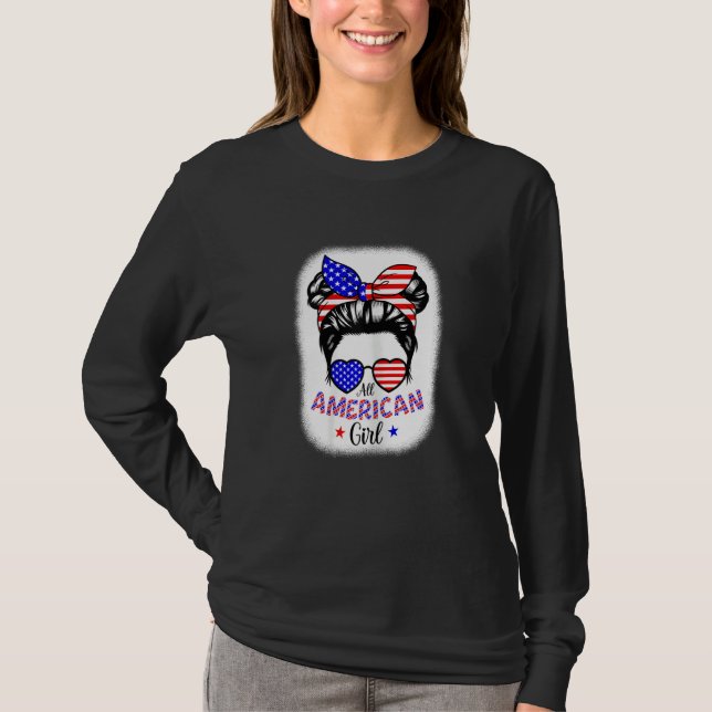 All American Girls 4th of July Bleached Shirts Dau (Front)