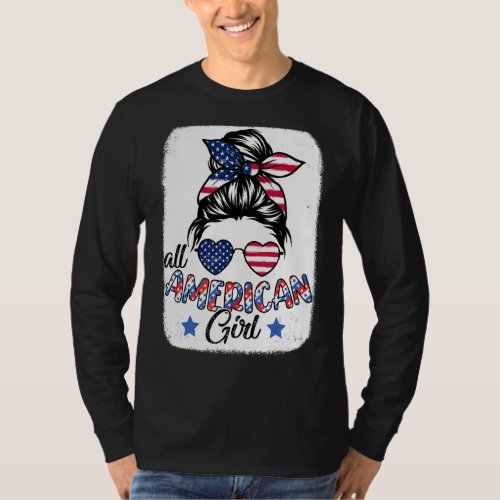All American Girls 4th Of July Bleached Tees Daugh