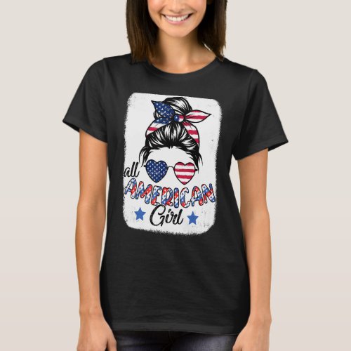 All American Girls 4th Of July Bleached Tees Daugh