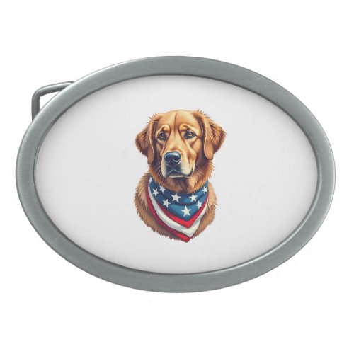All American Golden Retriever Vintage Tee Belt Buckle