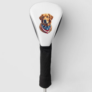 All American Golden Retriever Vintage Tee Golf Head Cover